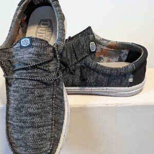 Hey Dude Wally Sox Wide Width Casual Shoe - Men's Size 12 Wide - Black/White